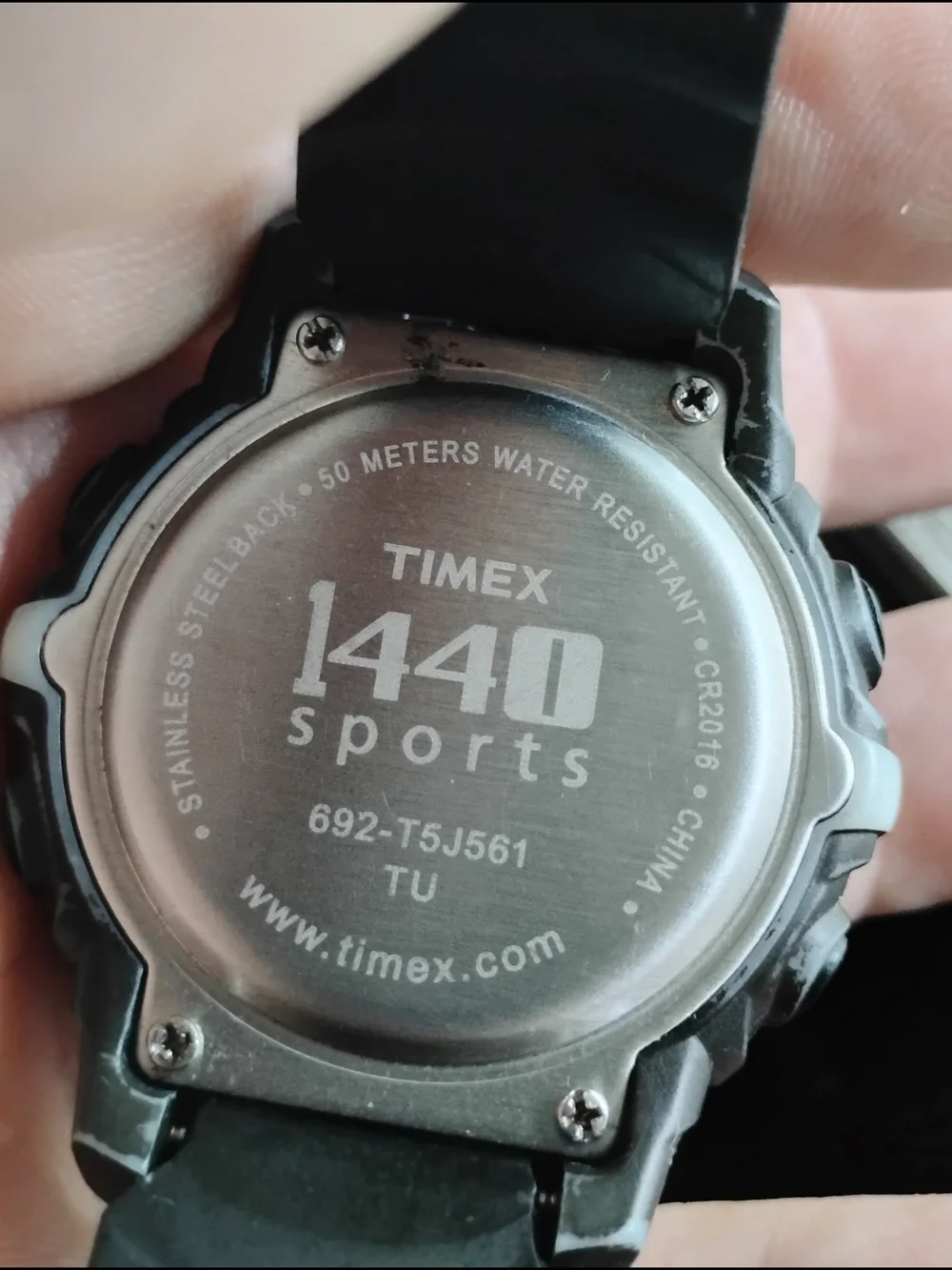 Timex Digital Sport Watch - Black and Silver with Orange Accent
